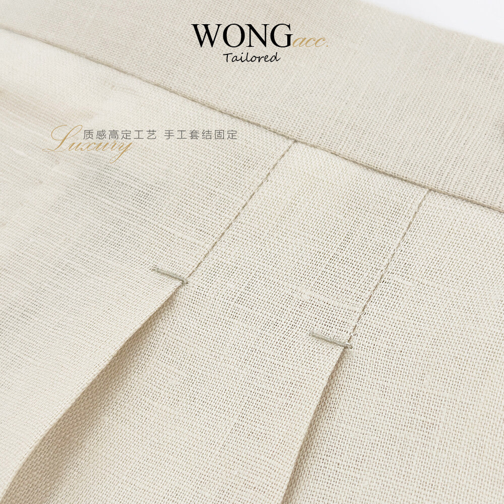 Pure Linen Italian-Style Trousers