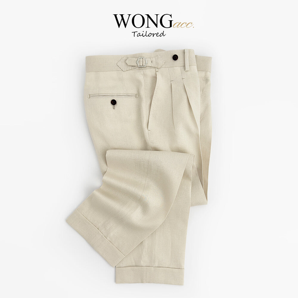 Pure Linen Italian-Style Trousers