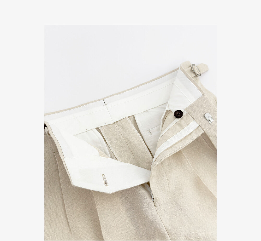 Pure Linen Italian-Style Trousers