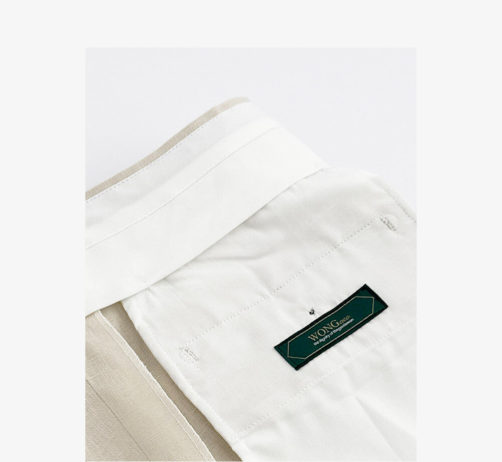 Pure Linen Italian-Style Trousers