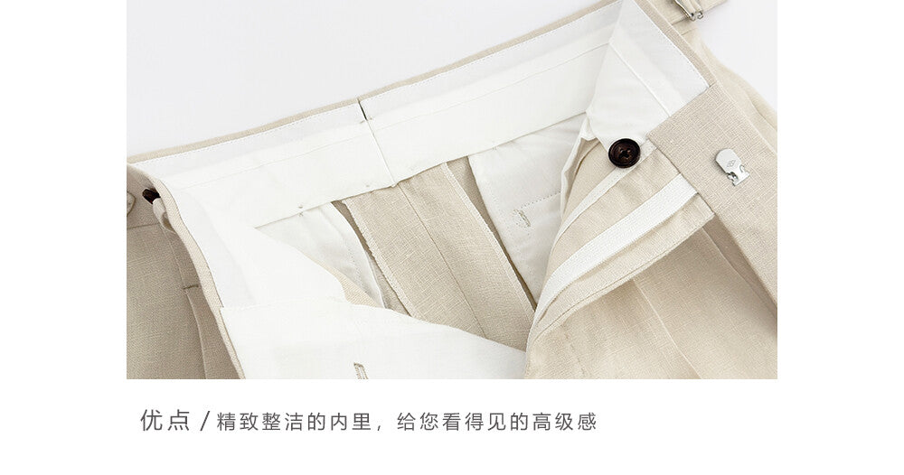 Pure Linen Italian-Style Trousers