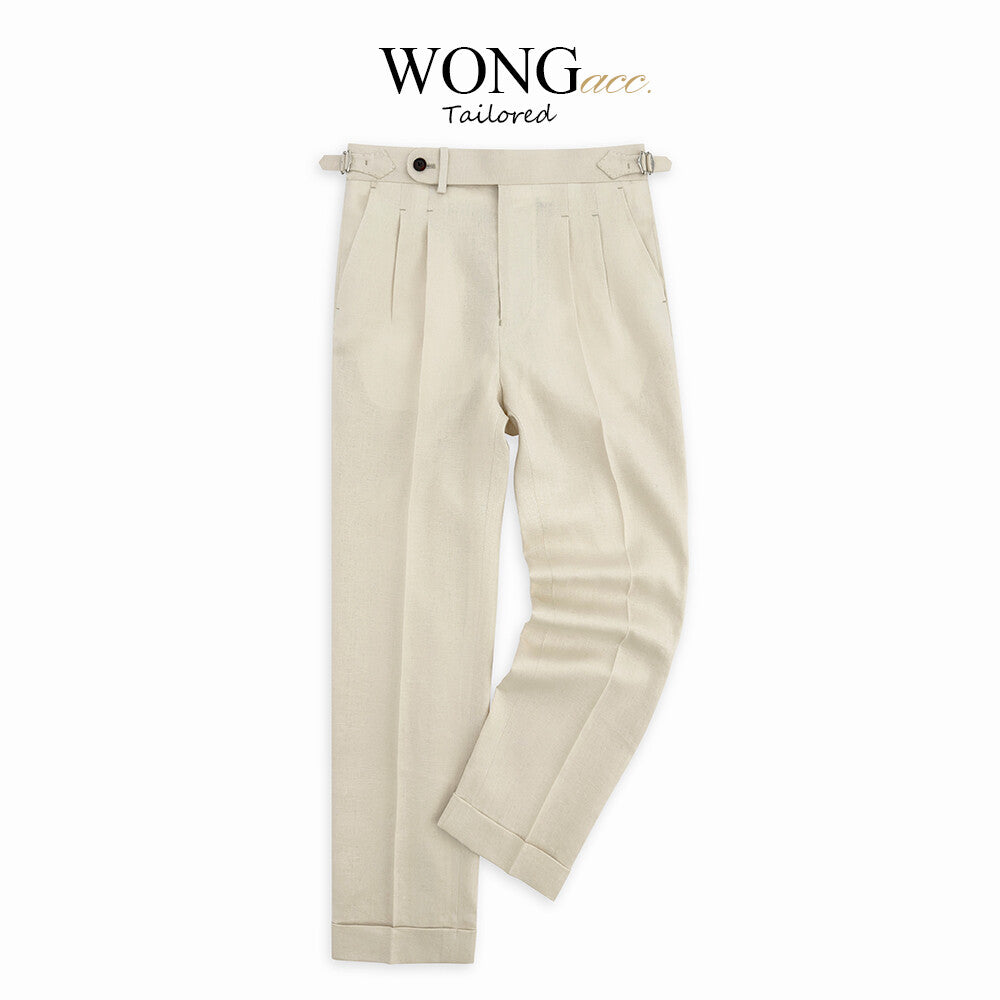 Pure Linen Italian-Style Trousers